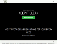 Tablet Screenshot of citizenscleaningservices.com